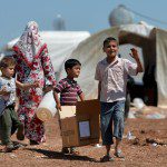 Gyerekek menekülttáborban